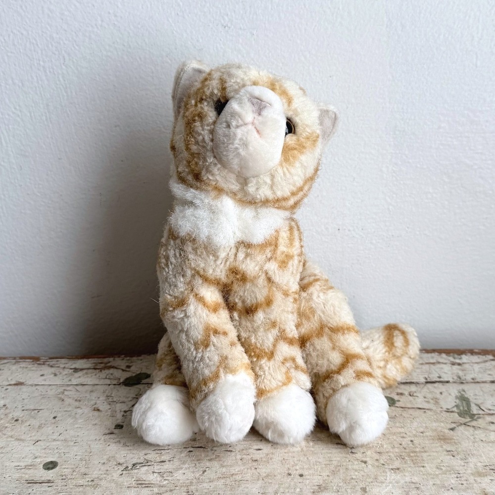 Douglas Cuddle Toy Orange Tabby Cat Plush Realistic Kitten 13"